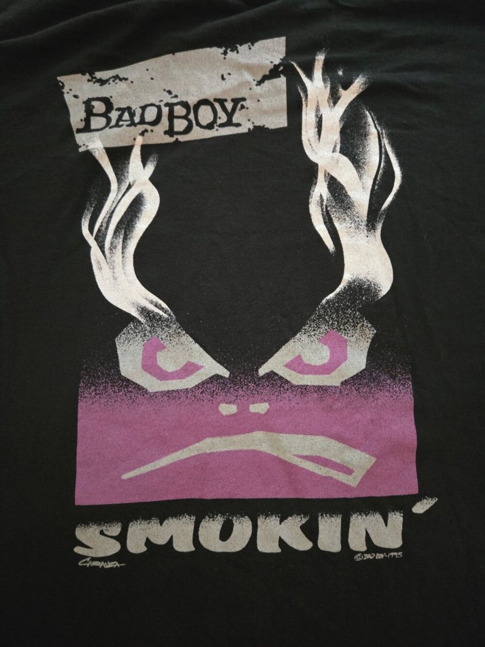 Vintage 90s Bad Boy Club Smokin Smoking XL T-Shirt Grunge